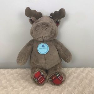 Cloud B Dreamy Hugginz Moose Plush Stuffed Animal Toy Brown Red Plaid New